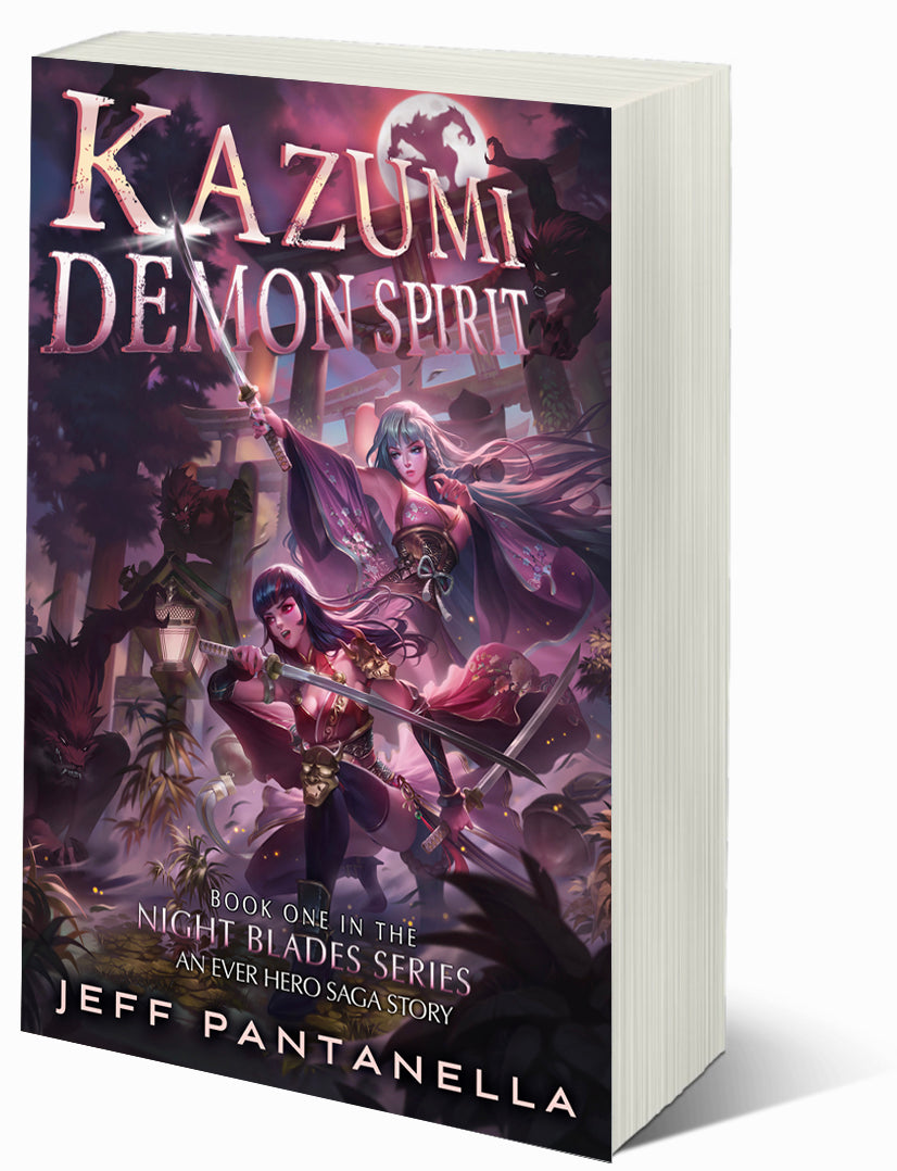 OLD COVER ART - BOOK 1: KAZUMI, DEMON SPIRIT (PAPERBACK) NIGHT BLADES SERIES