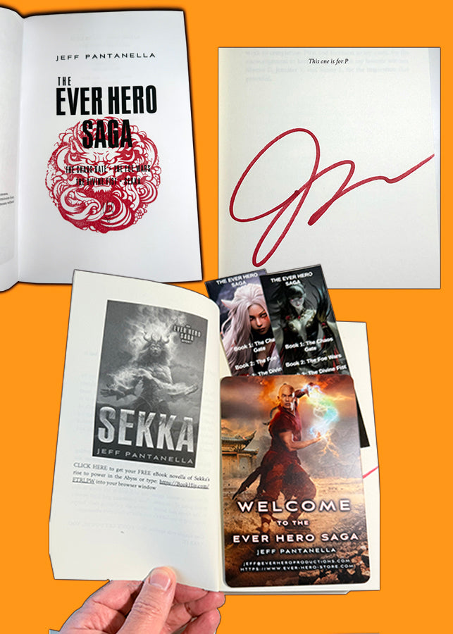 SIGNED + DISCOUNTED! EVER HERO SAGA OMNIBUS PART ONE + TWO + SEKKA novella (LIMITED OFFER!)