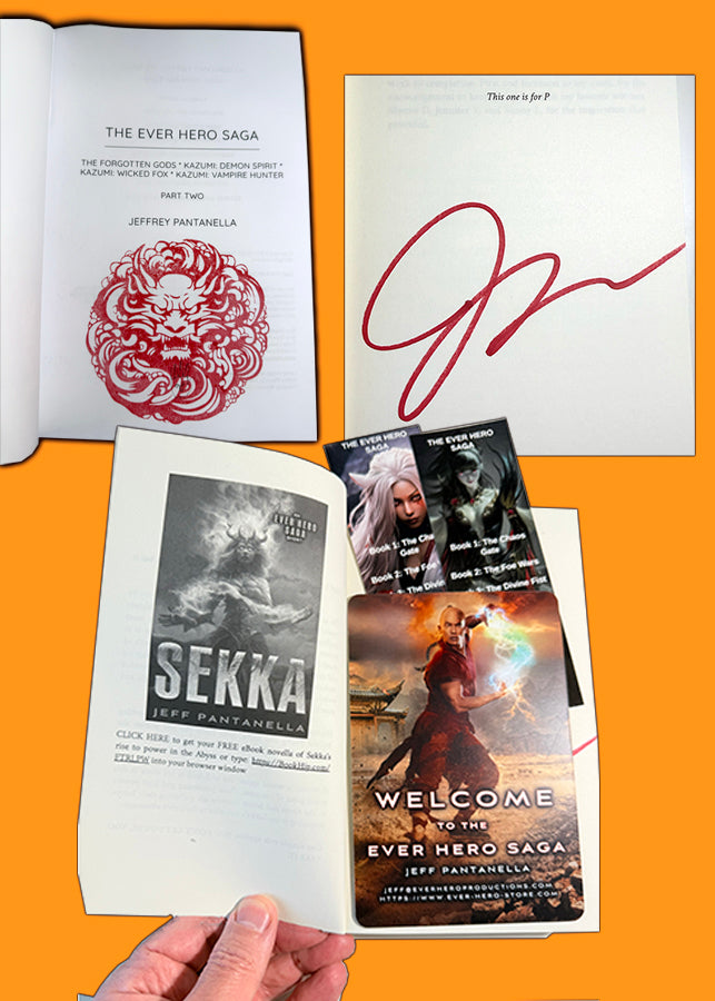 SIGNED + DISCOUNTED! EVER HERO SAGA OMNIBUS PART ONE + TWO + SEKKA novella (LIMITED OFFER!)