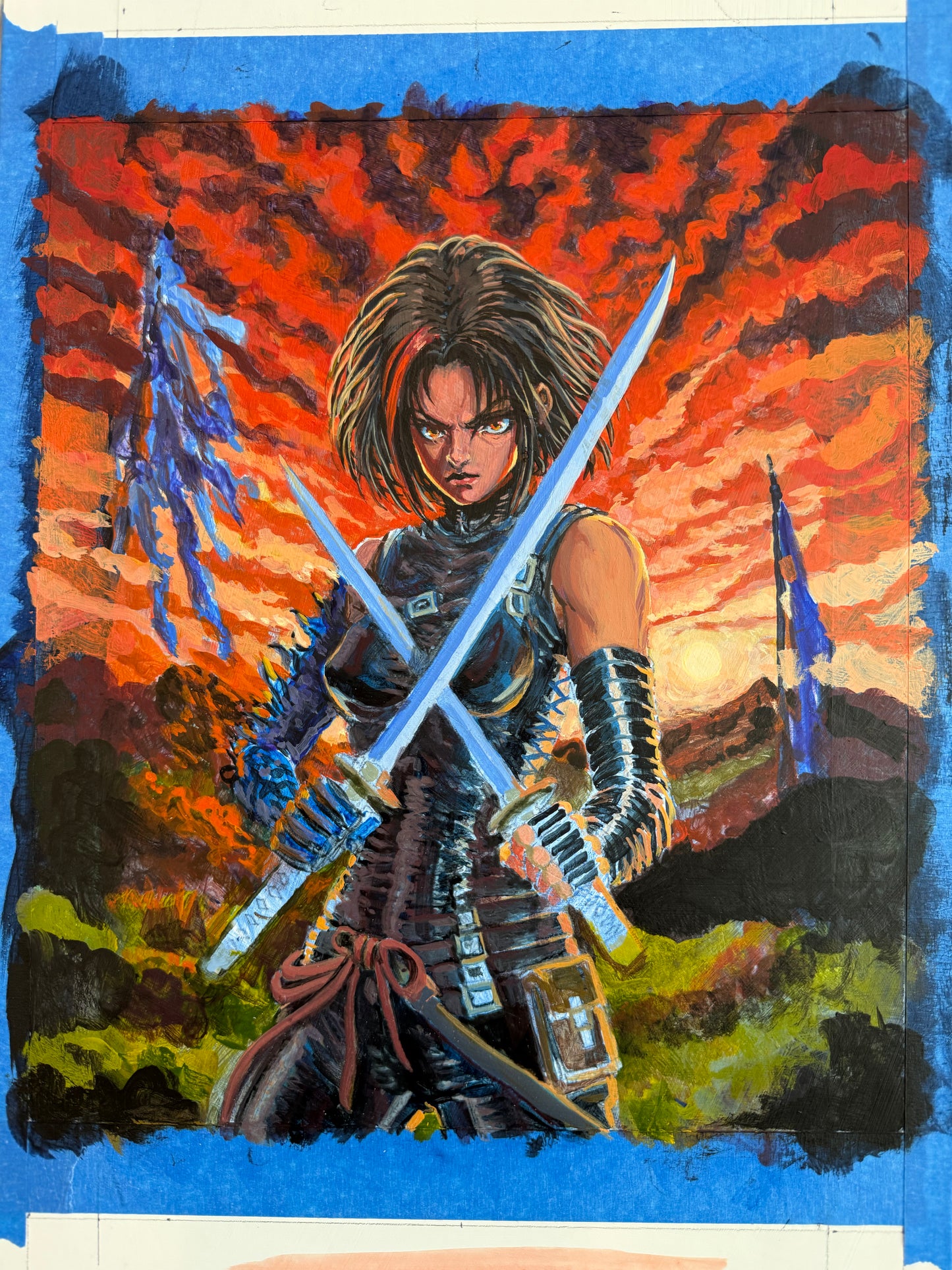 SOLD — Kazumi, Original Ever Hero Saga Character Paintings