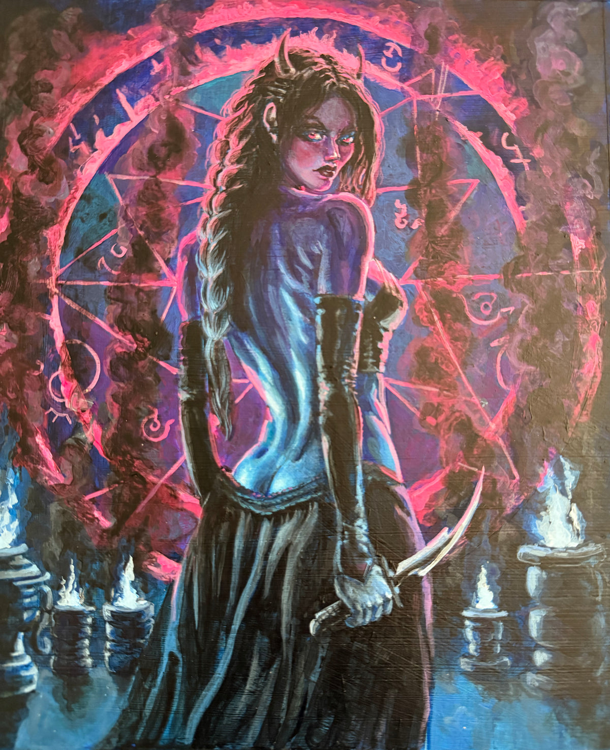SOLD — Sess'thra, Original Ever Hero Saga Character Paintings