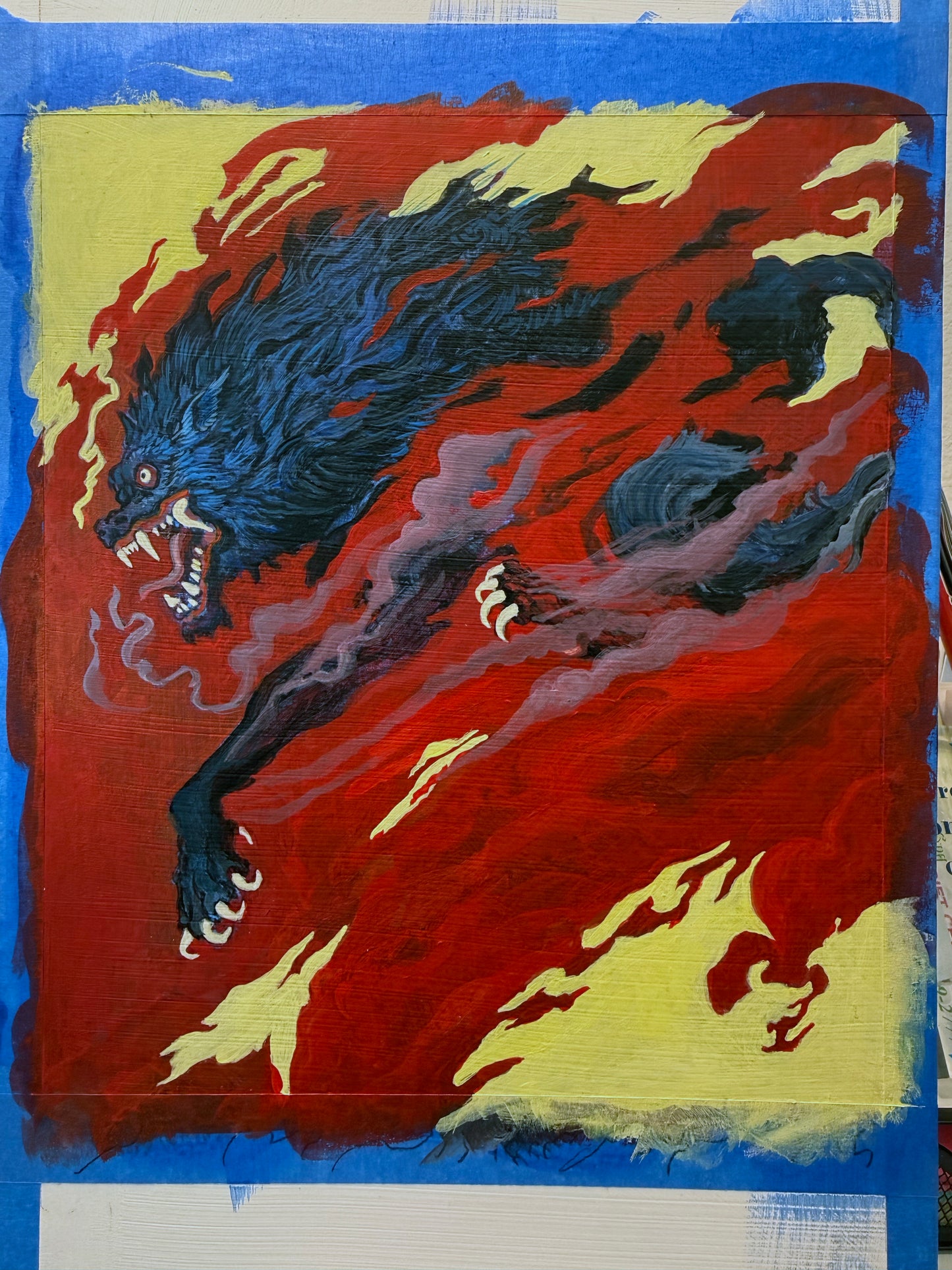 AVAILABLE — Wolfen, Original Ever Hero Saga Character Paintings