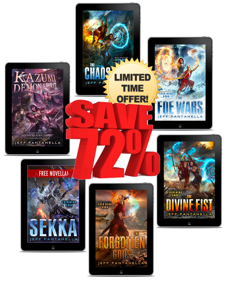 EVER HERO SAGA SALE 72% OFF 5 eBooks + FREE Novella