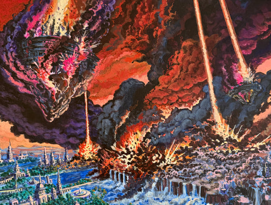 CLOUD FAE INVASION – Original Painting | Interior Art | Book 12: Heaven's Tears | The Ever Hero Saga