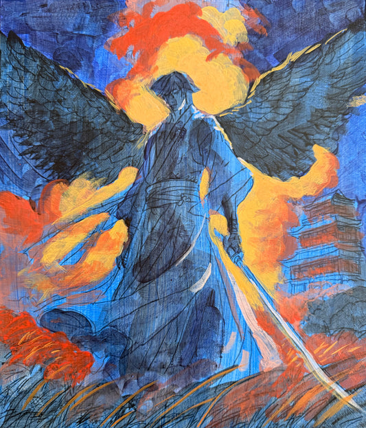 SOLD — AMOS, Original Ever Hero Saga Character Paintings