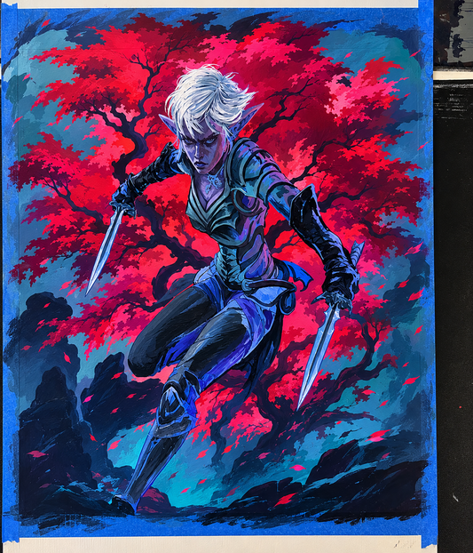 AVAILABLE — Eden, Original Ever Hero Saga Character Paintings