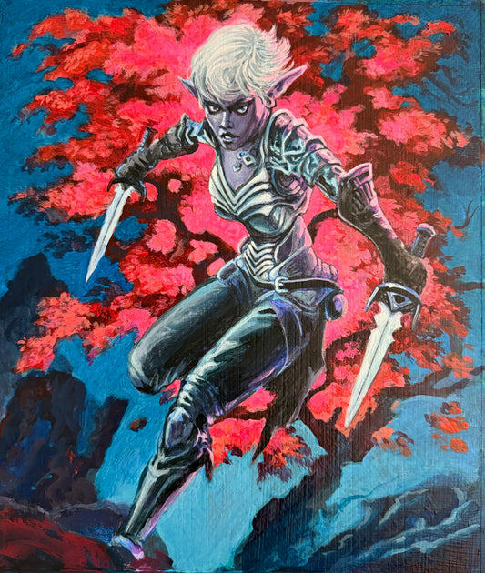 AVAILABLE — Eden, Original Ever Hero Saga Character Paintings