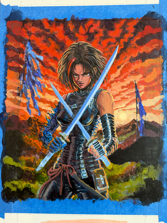 SOLD — Kazumi, Original Ever Hero Saga Character Paintings