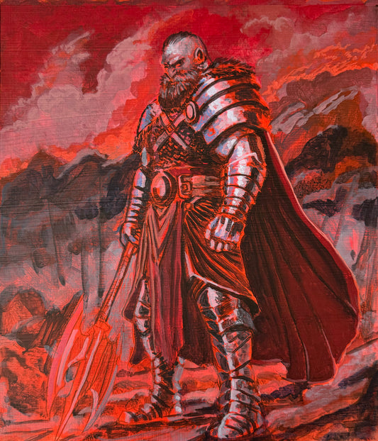 Lord J'Mavrk of House D'Vross — Original Hand-Painted Fantasy Art (WIP)