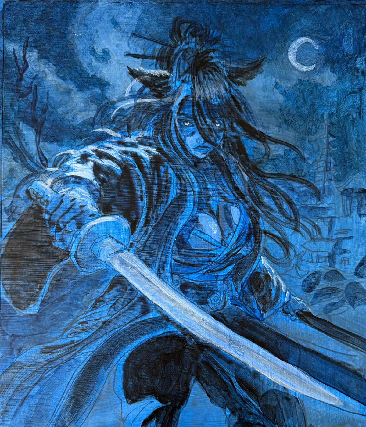 Sunny — Original Hand-Painted Fantasy Art (WIP)